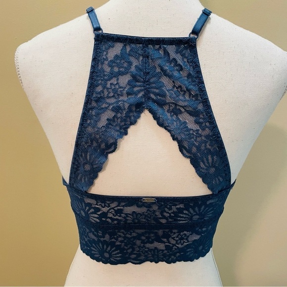 PINK Victoria’s Secret Blue Lace Bralette Small - Picture 4 of 7